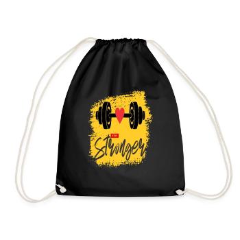 stronger, GYM, fitness - Sac de sport léger - noir - Devant