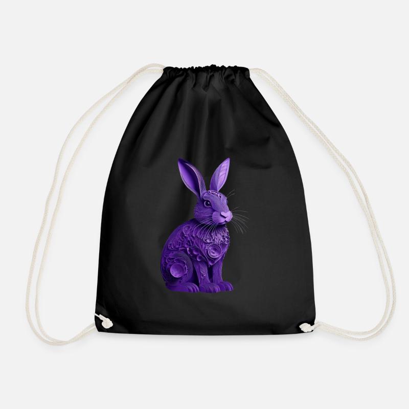 Hase violet - Turnbeutel - Schwarz