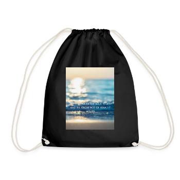 LIKE THE OCEAN THE SOUL IS DEEP AND WE KNOW NOT - Turnbeutel - Schwarz - Vorne