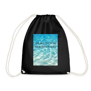 The Ocean calms my restless Soul - Turnbeutel - Schwarz - Vorne