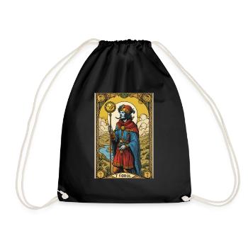 Tarot Card the Fool - Drawstring Bag - black - Front