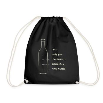 Another tavern keeper! The stages of the tasting - Drawstring Bag - black - Front