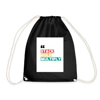 Stack Hold Multiply - Drawstring Bag - black - Front