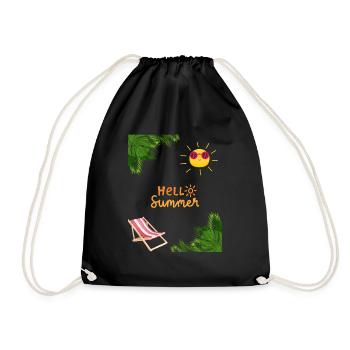 Hello Summer - Turnbeutel - Schwarz - Vorne