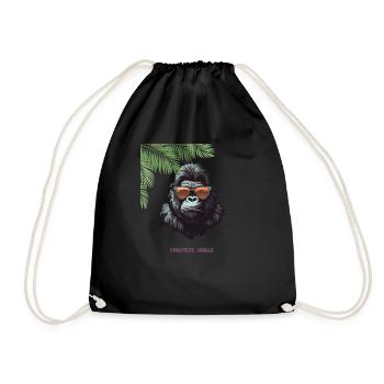 “Concrete Jungle“ Streetwear - Turnbeutel - Schwarz - Vorne