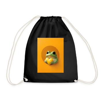 Grenouille Coeur Mignon Cadeau - Sac de sport léger - noir - Devant