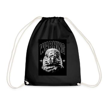 Avertissement Colombe Oiseau Cadeau - Sac de sport léger - noir - Devant