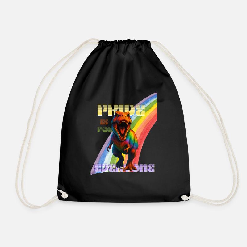PRIDE is for everyone - Drawstring Bag - black