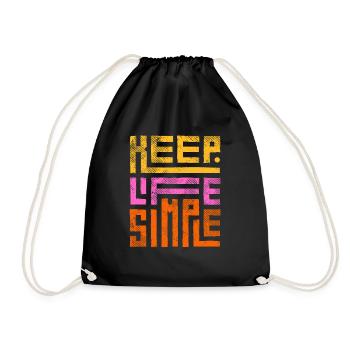 Keep Life Simple - Drawstring Bag - black - Front