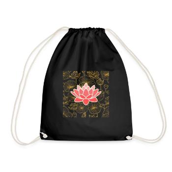 Lotus dans la légèreté - puissance silencieuse visible - Sac de sport léger - noir - Devant