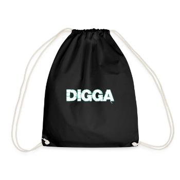 Digga - Turnbeutel - Schwarz - Vorne
