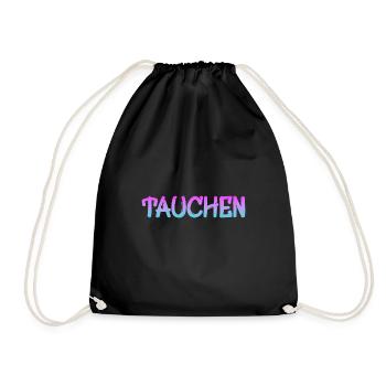 Tauchen Scuba Diver - Turnbeutel - Schwarz - Vorne