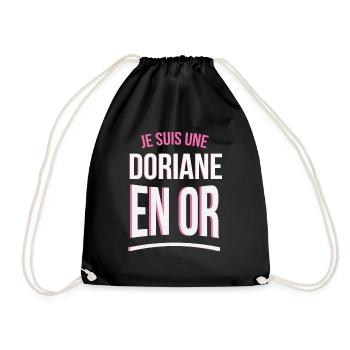 je suis une Doriane en or cadeau idée humour - Sac de sport léger - noir - Devant