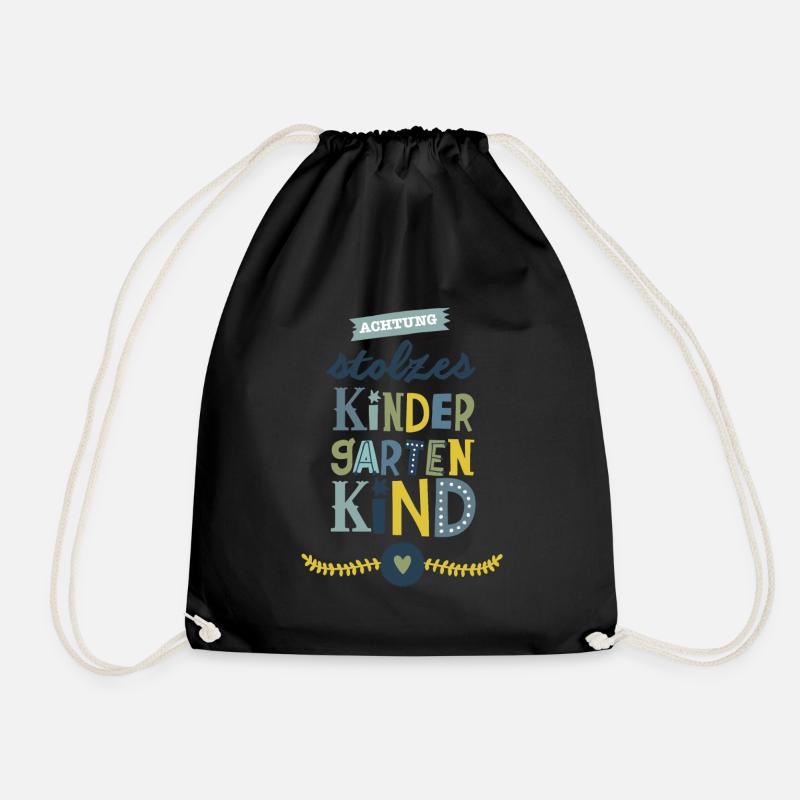 Stolzes Kindergartenkind - Turnbeutel - Schwarz