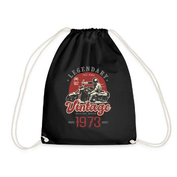 1973 anniversaire moto motard vintage 50 ans - Sac de sport léger - noir - Devant