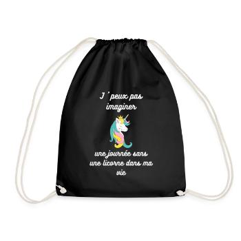 Je ne peux pas imaginer une journée t shirt - Sac de sport léger - noir - Devant