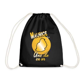 belle idée cadeau Maurice une ile en or - Sac de sport léger - noir - Devant