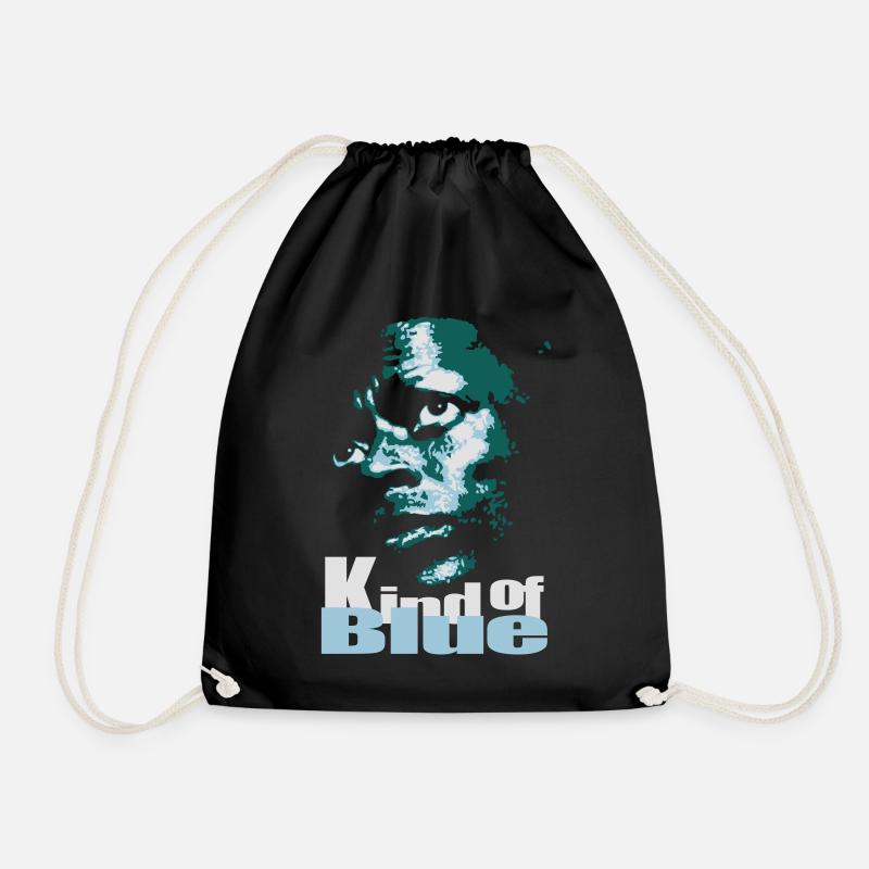 Blue jazz flex - Drawstring Bag - black