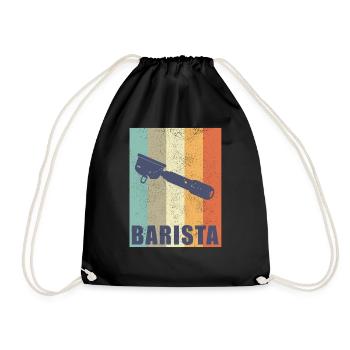 Barista Porteur de passons Espresso Café Cadeau - Sac de sport léger - noir - Devant