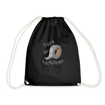 Handyman hero artisan T-shirt - Drawstring Bag - black - Front