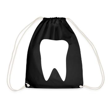 Tooth, Teeth, Dentist - Drawstring Bag - black - Front