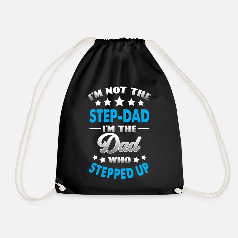Step Dad - Drawstring Bag - black