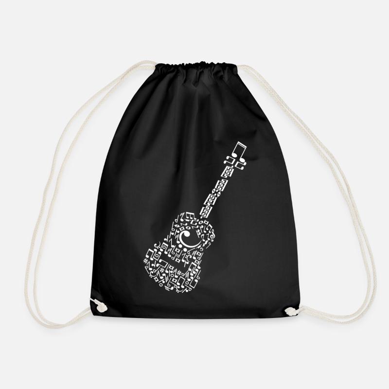 Gitarre - Turnbeutel - Schwarz