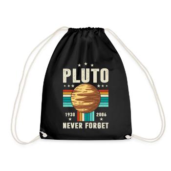 pluto never forget Graphic - Drawstring Bag - black - Front