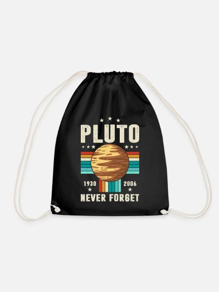 pluto never forget Graphic - Drawstring Bag - black