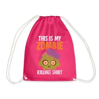 Zombieapokalypse Zombie-Jäger Pandemie Epidemie - Turnbeutel - Fuchsia - Vorne