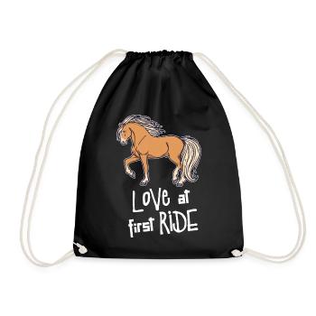 Chevaux islandais Déclaration Amour des chevaux islandais - Sac de sport léger - noir - Devant