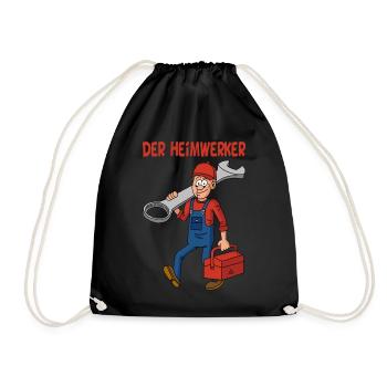 der Heimwerker - Turnbeutel - Schwarz - Vorne