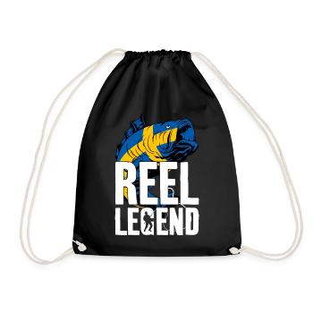 REEL LEGEND ANGLER ANGELN SCHWEDEN - Turnbeutel - Schwarz - Vorne
