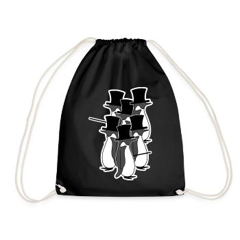Oiseaux Vintage Pingouin Animal Oiseau de mer Arctique - Sac de sport léger - noir - Devant