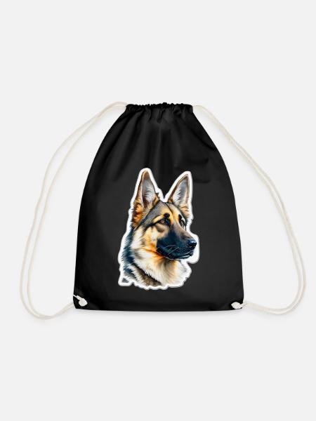 Deutscher Schäferhund - Turnbeutel - Schwarz