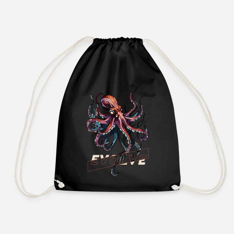 Evolving Kraken - Drawstring Bag - black