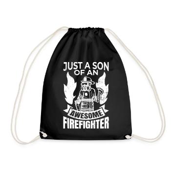 Fils de pompier - Sac de sport léger - noir - Devant