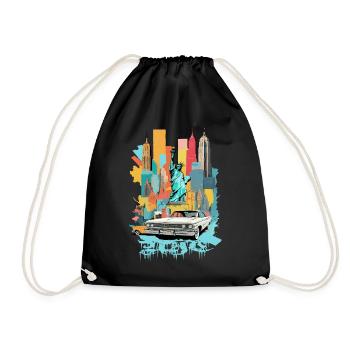 New York City - Turnbeutel - Schwarz - Vorne