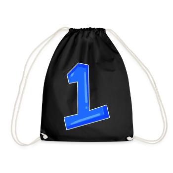 Numéro 1 bleu - Sac de sport léger - noir - Devant