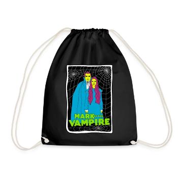 Duo de vampires avec fond de toile d’araignée - Sac de sport léger - noir - Devant
