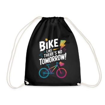 Fahrrad Motivierendes Zitat Design - Turnbeutel - Schwarz - Vorne
