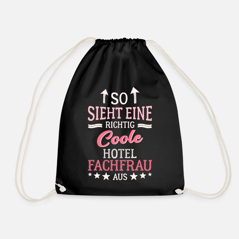 So sieht eine richtig coole Hotelfachfrau aus - Turnbeutel - Schwarz