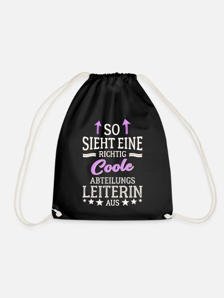 So sieht eine richtig coole Abteilungsleiterin aus - Turnbeutel - Schwarz
