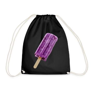 Lila Eis am Stil - Turnbeutel - Schwarz - Vorne