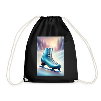 Ich liebe Eiskunstlauf - Turnbeutel - Schwarz - Vorne