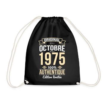 50. Jahrestag - Original - Oktober 1975 - Turnbeutel - Schwarz - Vorne