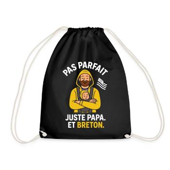 Pas Parfait Juste Papa Breton – Humour Bretagne - Sac de sport léger - noir - Devant