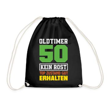 Lustiges 50. Geburtstag Geburtstagsshirt Geschenk - Turnbeutel - Schwarz - Vorne