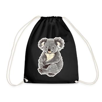 Koala - Turnbeutel - Schwarz - Vorne