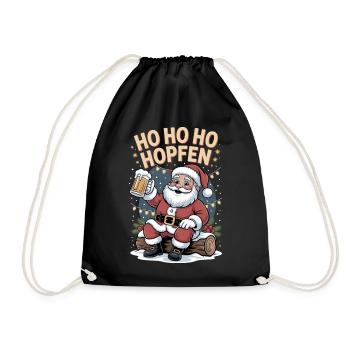 Nikolaus Ho Ho Houblon Bière Drôle Noël - Sac de sport léger - noir - Devant